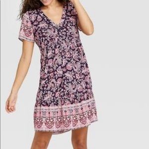 Knox Rose Navy Floral Paisley Dress